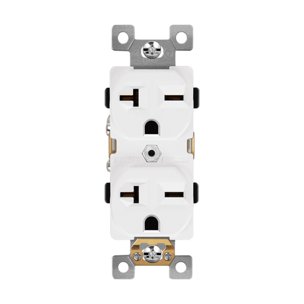 Industrial Grade Heavy Duty 20A Duplex Receptacle, 6-20R