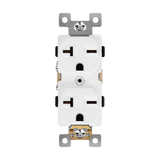 ENERLITES 62081 Industrial Grade 20A Duplex Receptacle, 6-20R, heavy-duty, back wired, self-grounding