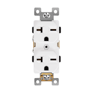 ENERLITES 62081 Industrial Grade 20A Duplex Receptacle, 6-20R, heavy-duty, back wired, self-grounding - Available at Electrical Marketplace