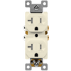 Residential Grade 20A Tamper-Resistant Duplex Receptacle | Self-Grounding Polycarbonate Outlet