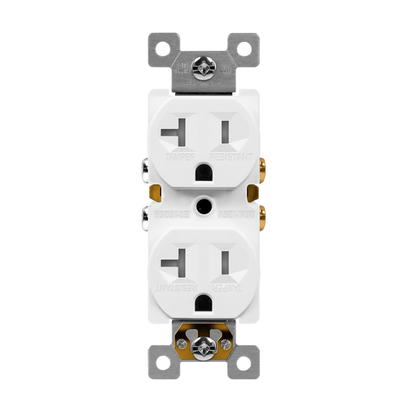 20Amp Duplex Receptacle | Tamper Resistant | 125V  | 5-20R | Residential Grade