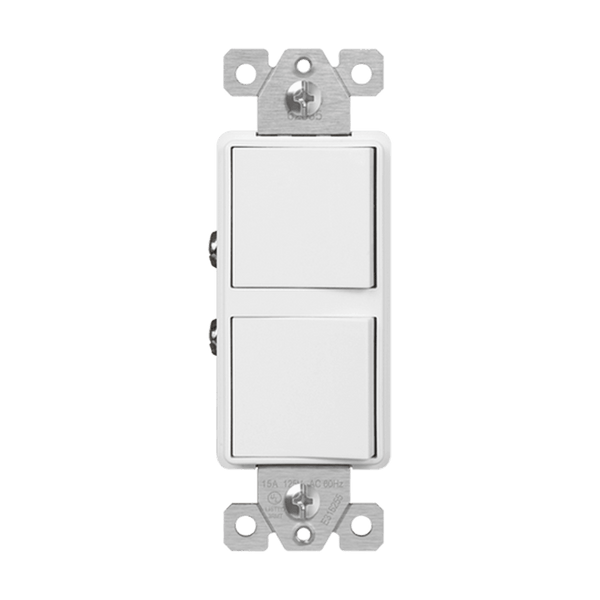 15Amp 3-Way 2-Gang Decorator Switch | 120V | Residential Grade