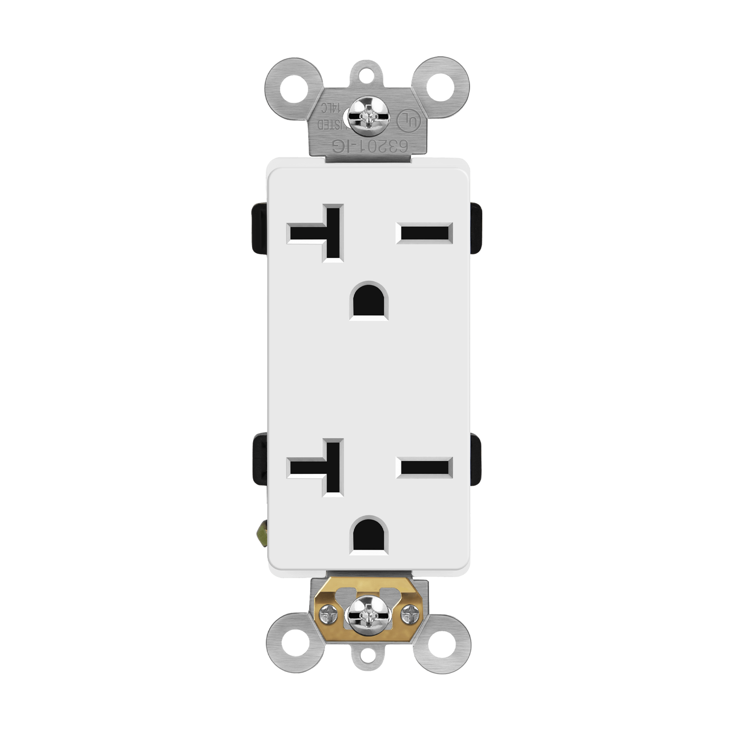 Industrial Grade Heavy Duty 20A Decorator Receptacle, 6-20R