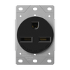 30A 250V NEMA 6-30R Flush Mount Receptacle | 2-Pole 3-Wire Thermoplastic Outlet