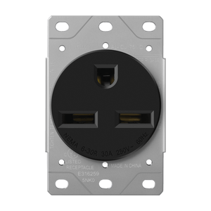 30A 250V NEMA 6-30R Flush Mount Receptacle | 2-Pole 3-Wire Thermoplastic Outlet - Available at Electrical Marketplace