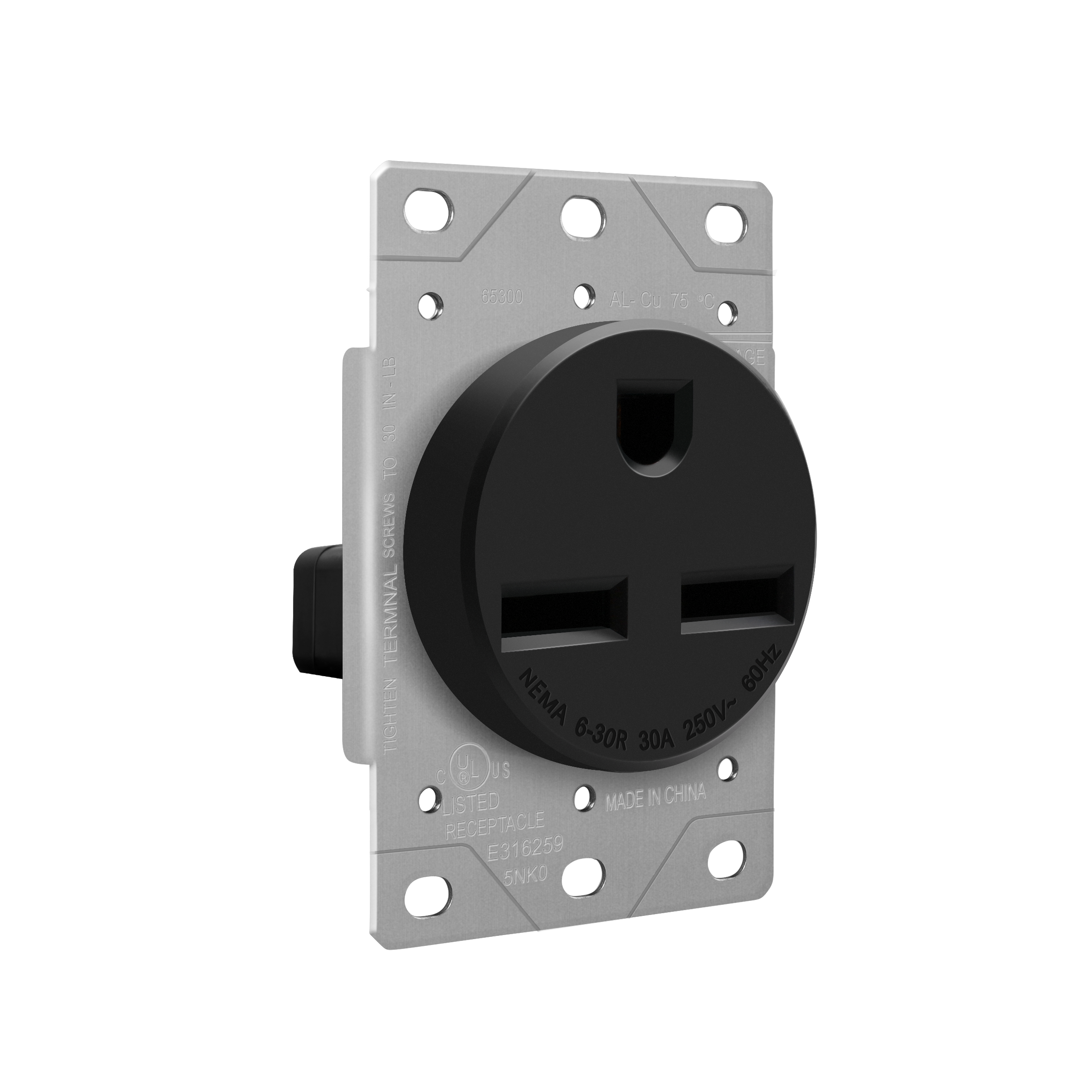 ENERLITES 65300 30 amp 250V flush mount receptacle NEMA 6-30R industrial grade UL listed