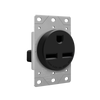 30A 250V NEMA 6-30R Flush Mount Receptacle | 2-Pole 3-Wire Thermoplastic Outlet