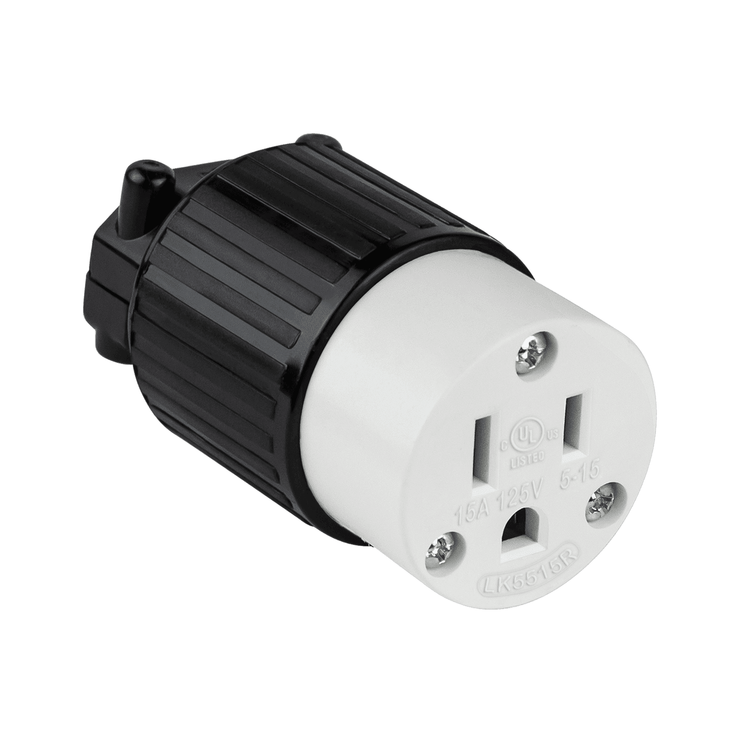 Industrial Straight Blade Locking Connector | 15 Amp | NEMA 5-15C