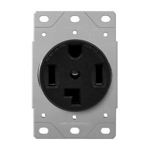Industrial Grade, Flush Mount Receptacle, 30A, 125/250V 3-Pole, 4-Wire Grounding, NEMA 14-30R