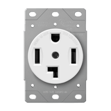 Industrial Grade, Flush Mount Receptacle, 30A, 125/250V 3-Pole, 4-Wire Grounding, NEMA 14-30R