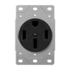 Industrial Grade, Flush Mount Receptacle, 50A, 125/250V 3-Pole, 4-Wire Grounding