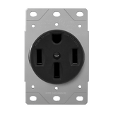 Industrial Grade, Flush Mount Receptacle, 50A, 125/250V 3-Pole, 4-Wire Grounding