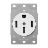 Industrial Grade, Flush Mount Receptacle, 50A, 125/250V 3-Pole, 4-Wire Grounding