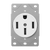 Industrial Grade, Flush Mount Receptacle, 50A, 125/250V 3-Pole, 4-Wire Grounding