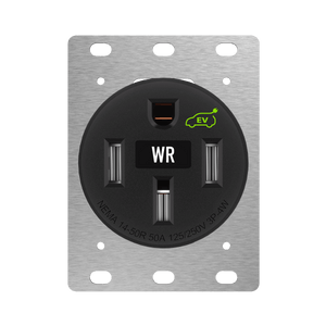 50Amp Flush Mount Receptacle | 125/250VAC | 14-50R | EV Charger | Weather Resistant | Industrial Grade - Available at Electrical Marketplace