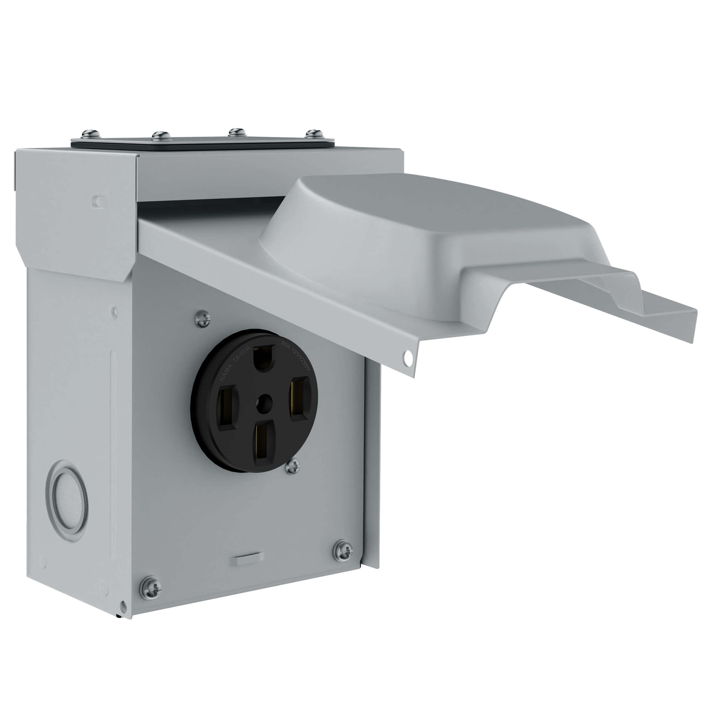50 Amp Outdoor Receptacle Box with MEMA 14-50R | Weather Resistant