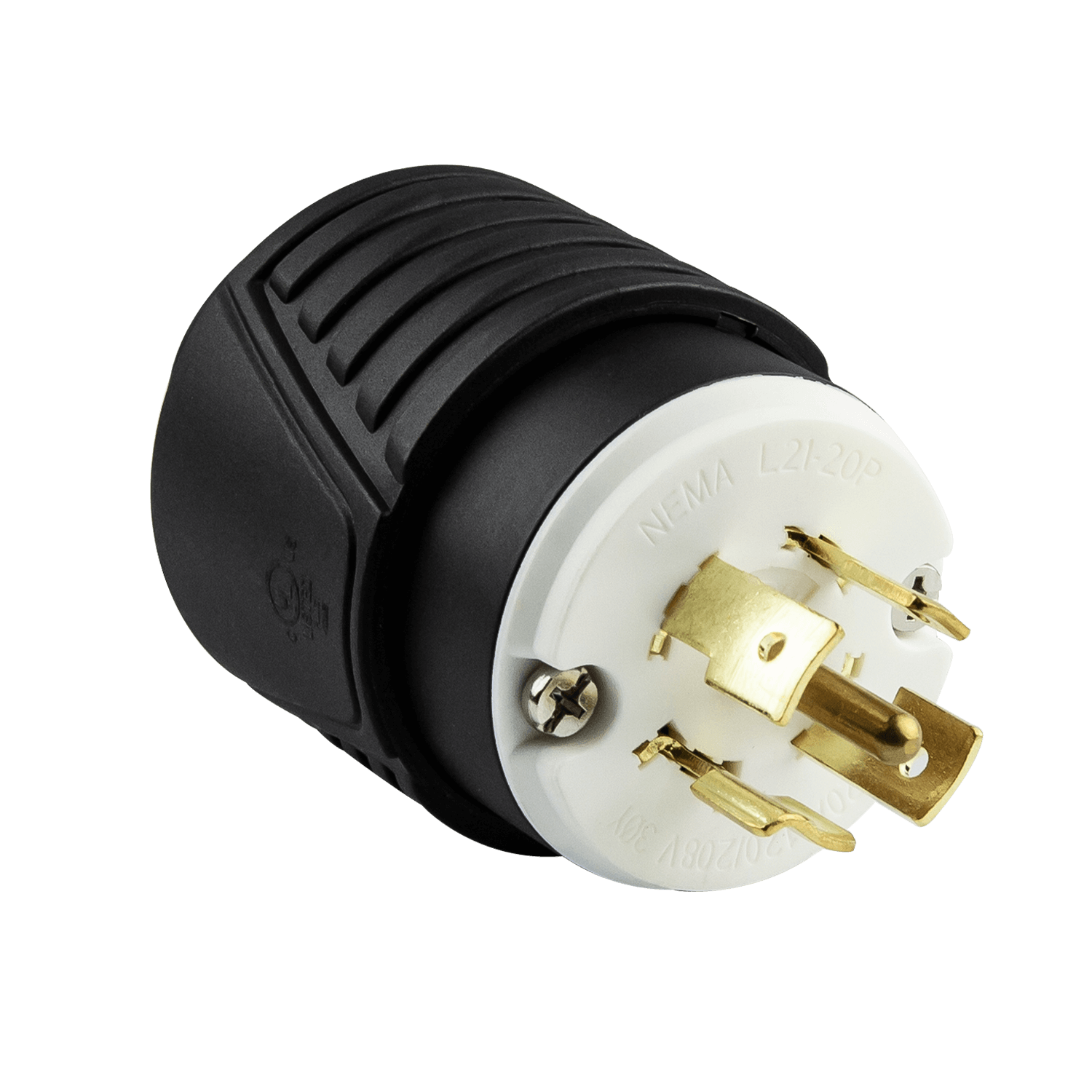 Industrial Straight Blade Locking Plug | 20 Amp, 120/208V | NEMA L21-20P