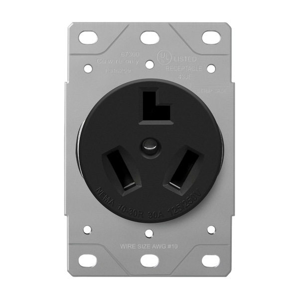 Industrial Flush Mount Receptacle | NEMA 10-30R