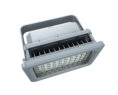 LED Explosion Proof Light, Class I Division II rated, 5000K, dimmable, 100-277V, EPC A Series, available in 60W, 80W, 100W, 150W, 200W, 250W, 300W, and 400W.