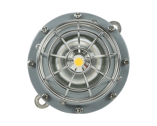 LED Explosion Proof Jelly Jar Light, Class I Division I rated, 5000K color temperature, dimmable, 100-277V, EPC G Series, available in 20W, 30W, and 40W options.