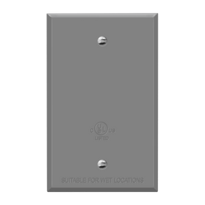 Enerlites 7701-WP 1-Gang Weatherproof Metal Blank Wall Plate with gasket - Available at Electrical Marketplace