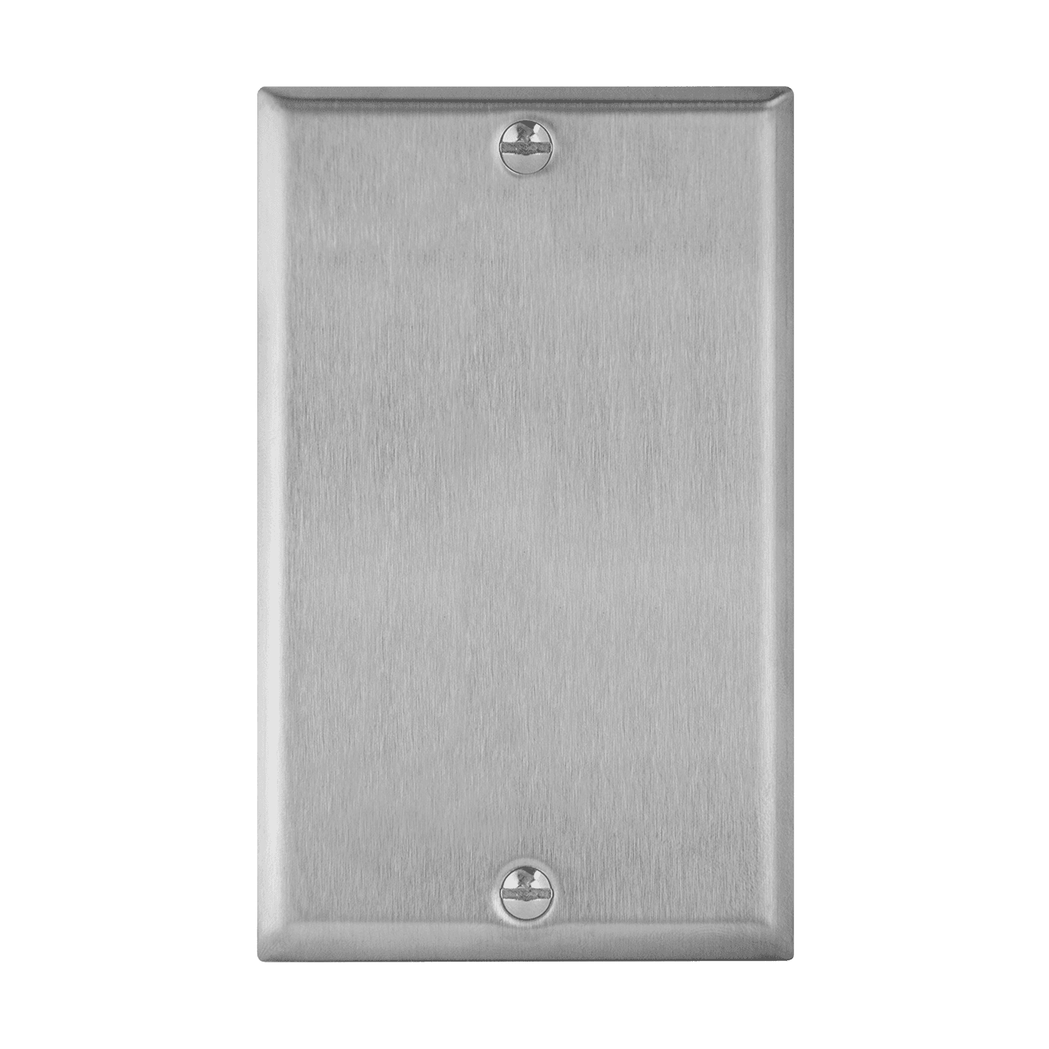 1-Gang Blank Wall Plate | Mid-Size | Stainless Steel | Enerlite 7701M
