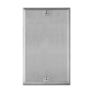 Enerlites 7701M one-gang blank wall plate mid-size stainless steel corrosion resistant durable cover design - Available at Electrical Marketplace