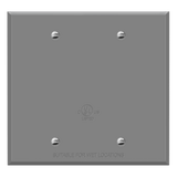 2-Gang Weatherproof Metal Blank Wall Plate | Enerlites 7702-WP