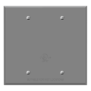 2-Gang Weatherproof Metal Blank Wall Plate | Enerlites 7702-WP - Available at Electrical Marketplace
