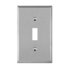 Enerlites 7711 One-Gang Toggle Switch Stainless Steel Wall Plate, Front View