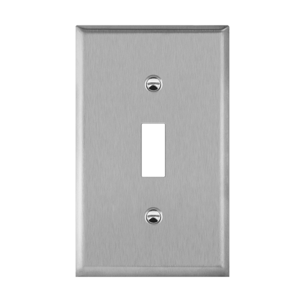1-Gang Toggle Switch Wall Plate | Standard Size | Stainless Steel