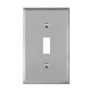 Enerlites 7711M mid-size toggle switch wall plate made of 430 stainless steel durable corrosion resistant design - Available at Electrical Marketplace
