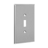 ENERLITES 7711O toggle switch one-gang metal wall plate, oversize, made of 430 stainless steel, UL listed