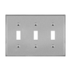 Enerlites 7713M three-gang toggle switch wall plate mid-size stainless steel corrosion resistant durable design