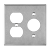 ENERLITES 772151 stainless steel two-gang wall plate for duplex and single receptacle