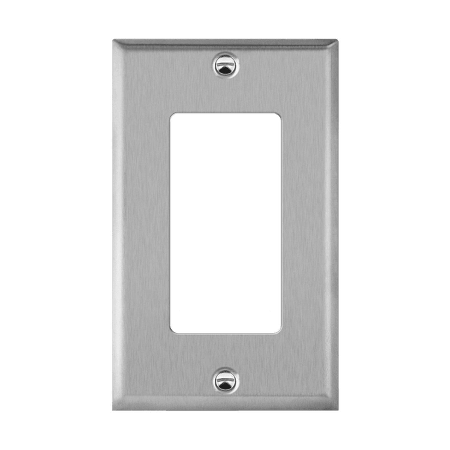 1-Gang Decorator Wall Plate | Mid-Size | Stainless Steel | Enerlite 7731M