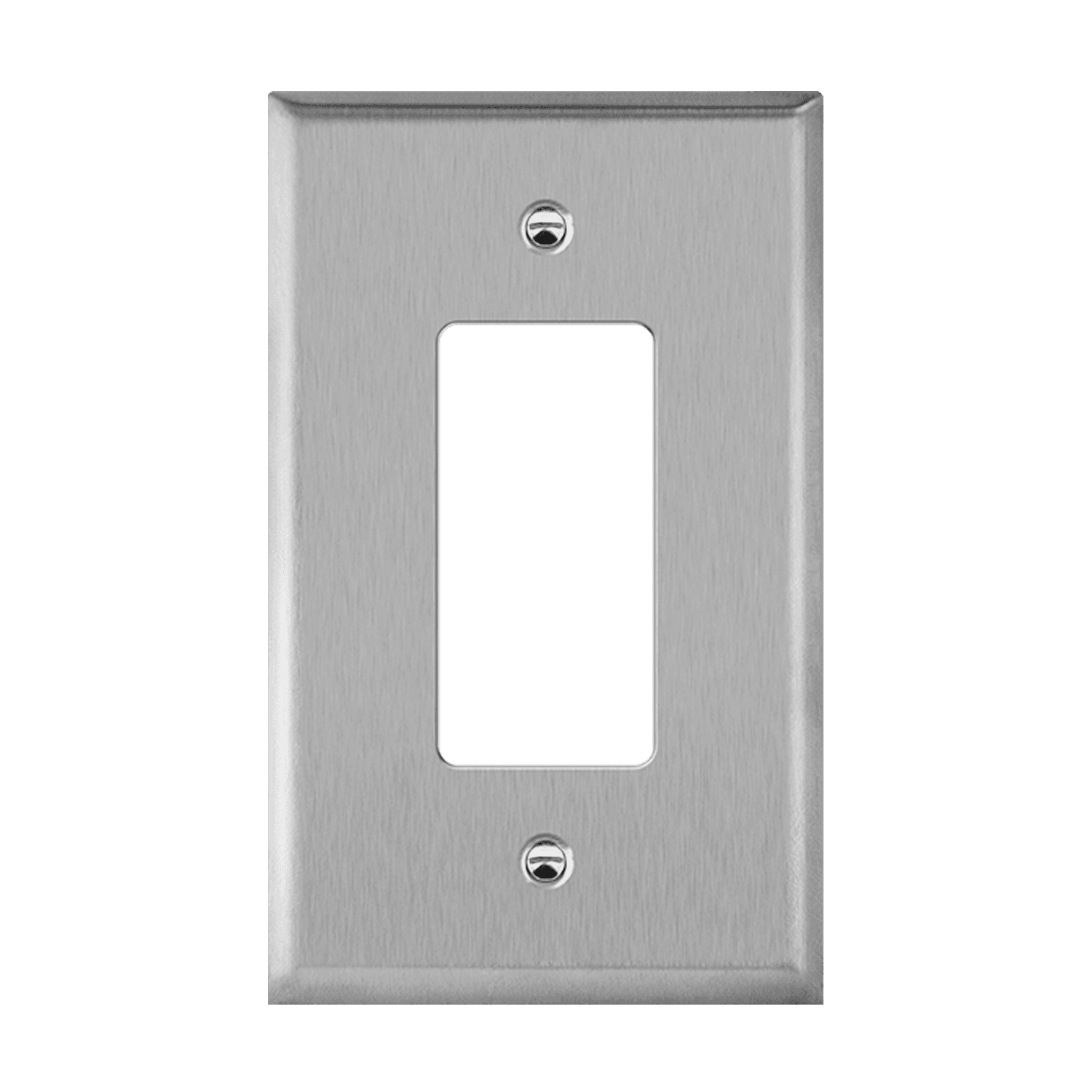 1-Gang Decorator Wall Plate | Over-Sized | Stainless Steel | Enerlites 7731O