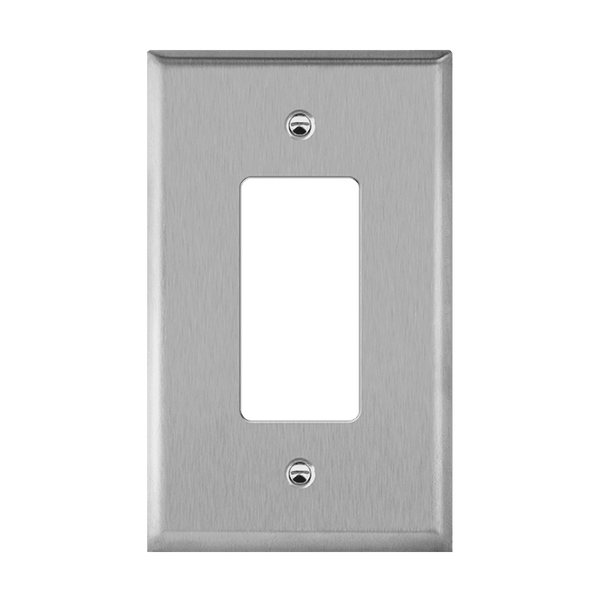 1-Gang Decorator Wall Plate | Over-Sized | Stainless Steel