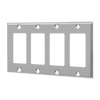 Enerlites 7734M four-gang decorator GFCI wall plate mid-size stainless steel corrosion resistant durable design