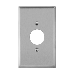 stainless steel oversize wall plate single receptacle 1 gang heavy duty - Available at Electrical Marketplace