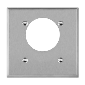 ENERLITES 7892 two-gang stainless steel power outlet wall plate - Available at Electrical Marketplace