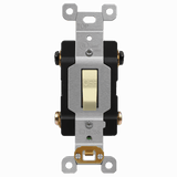 Commercial Grade 20A Double Pole Toggle Switch with Pilot Light and Steel Mounting Strap