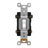 Commercial Grade 20A Double Pole Toggle Switch with Pilot Light and Steel Mounting Strap