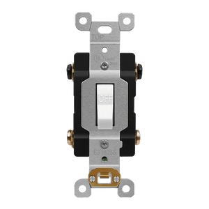 Commercial Grade 20A Double Pole Toggle Switch with Pilot Light and Steel Mounting Strap - Available at Electrical Marketplace