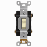 Commercial Grade 30A Double Pole Toggle Switch with Pilot Light and Steel Mounting Strap