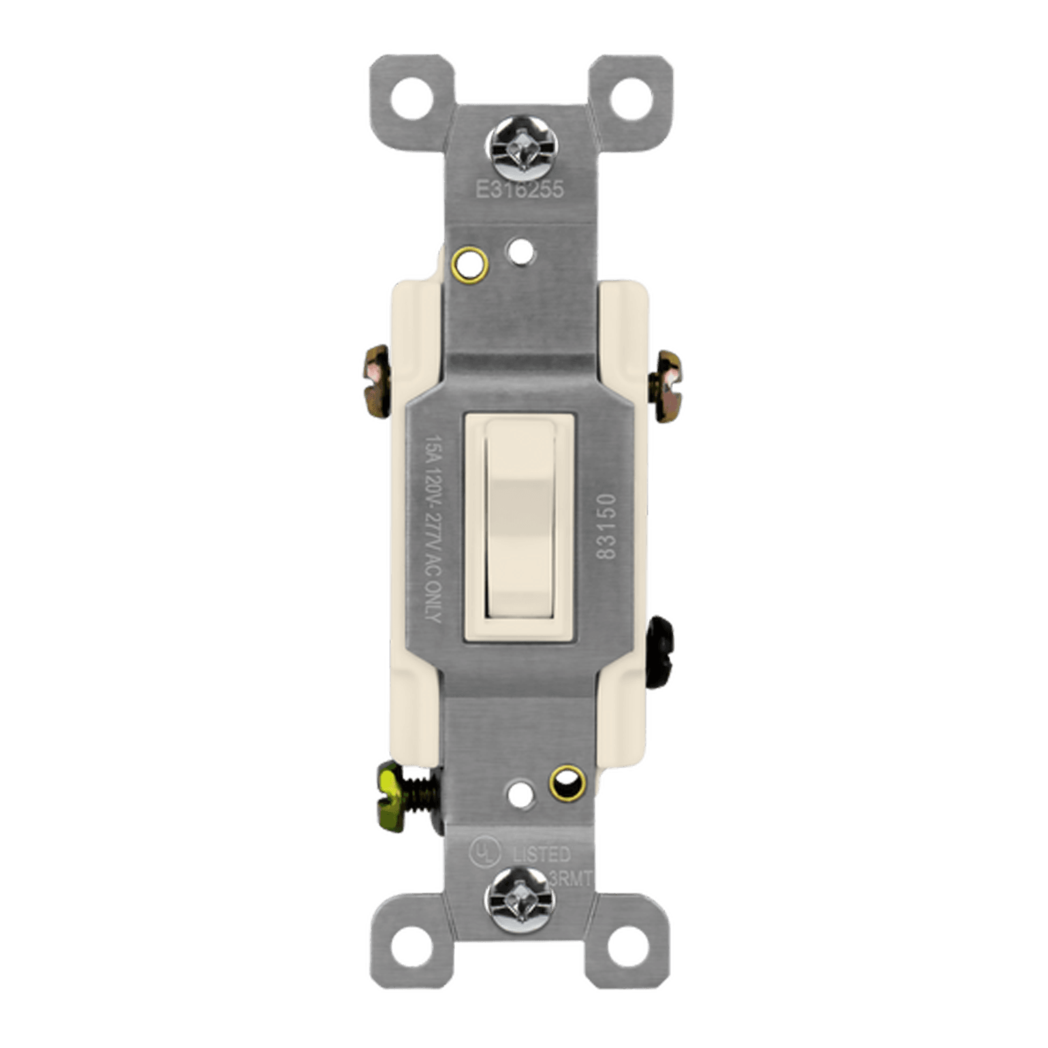 Side and back wiring terminals of Enerlites 83150 switch