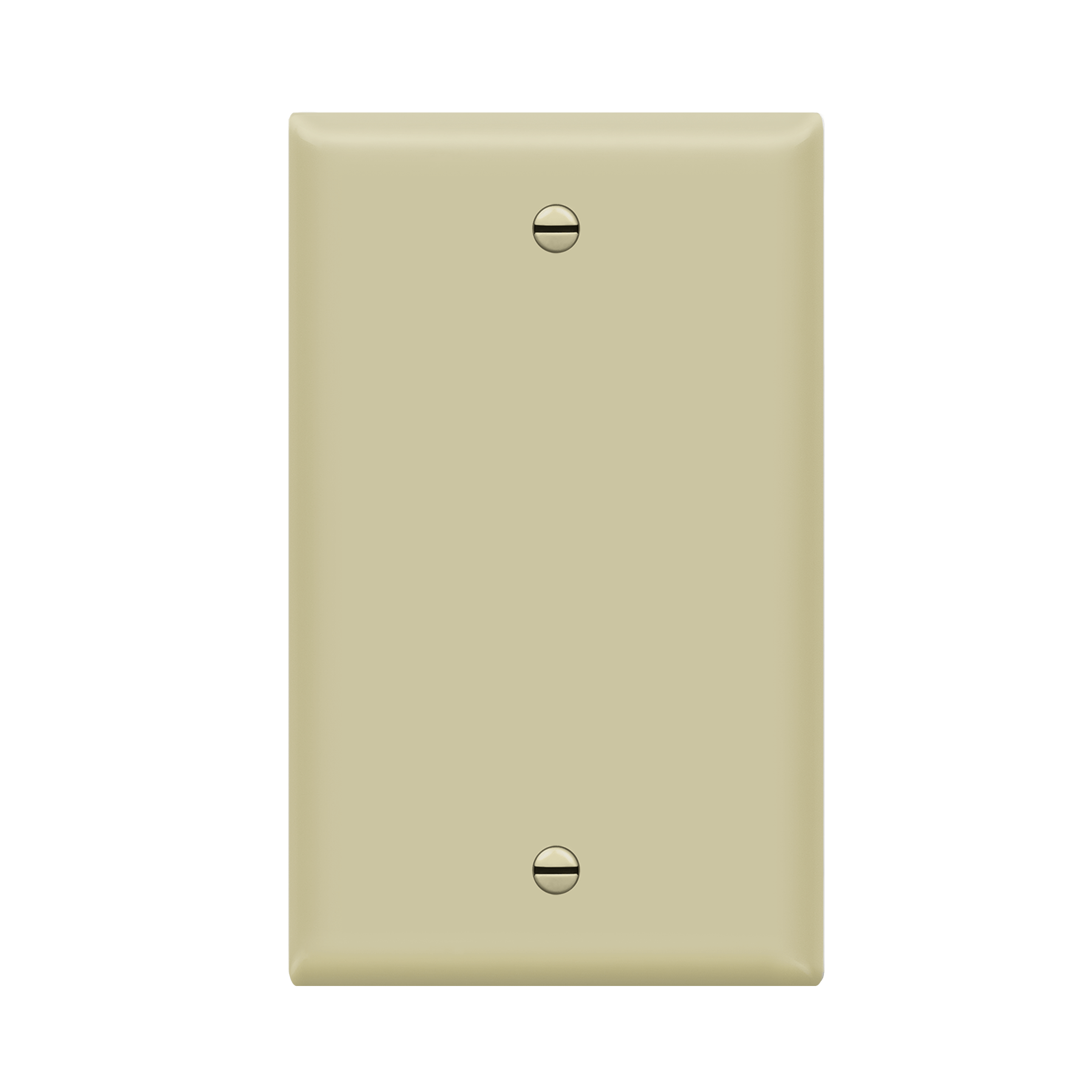 High-impact resistant polycarbonate one-gang blank wall plate