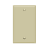 High-impact resistant polycarbonate one-gang blank wall plate
