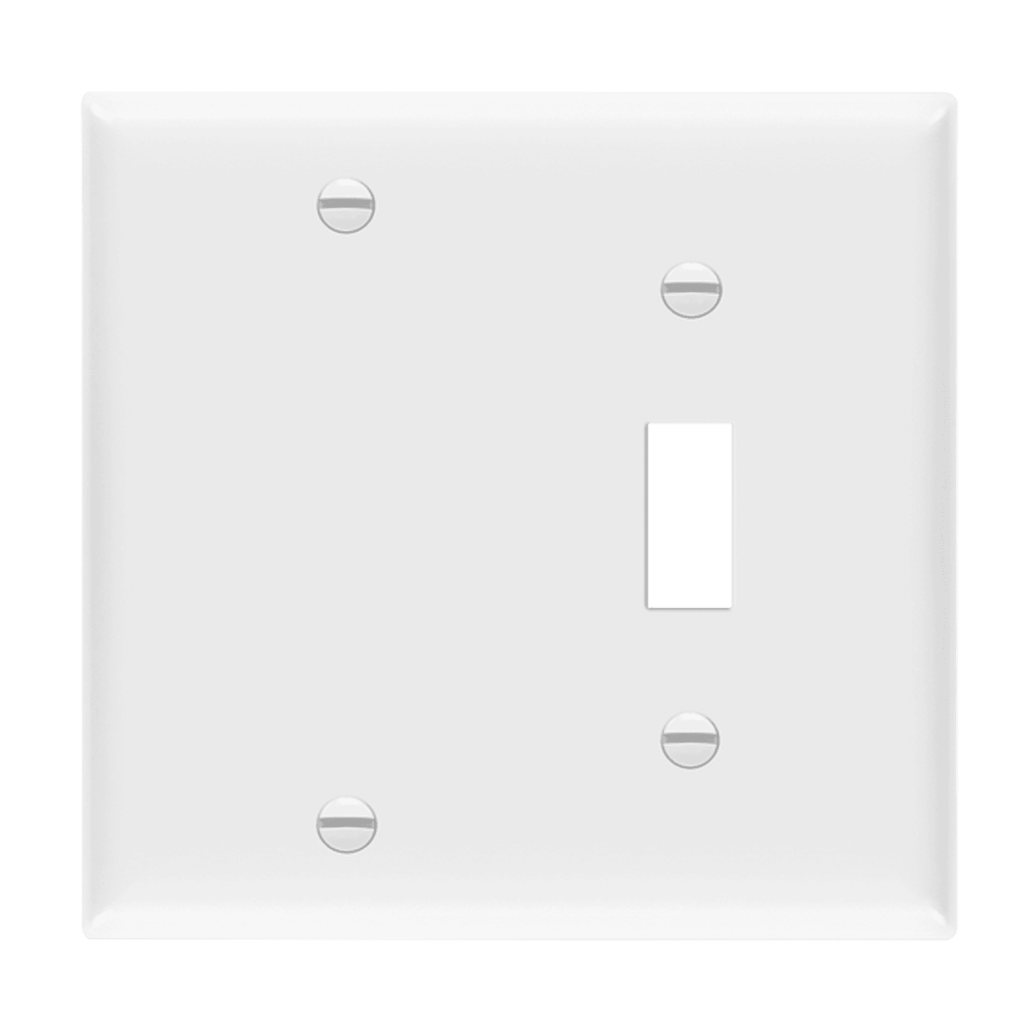 2-Gang Combo Wall Plate Blank/Toggle | Residential Grade | Enerlites 880111