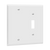 2-Gang Combo Wall Plate | Blank/Toggle | Residential Grade